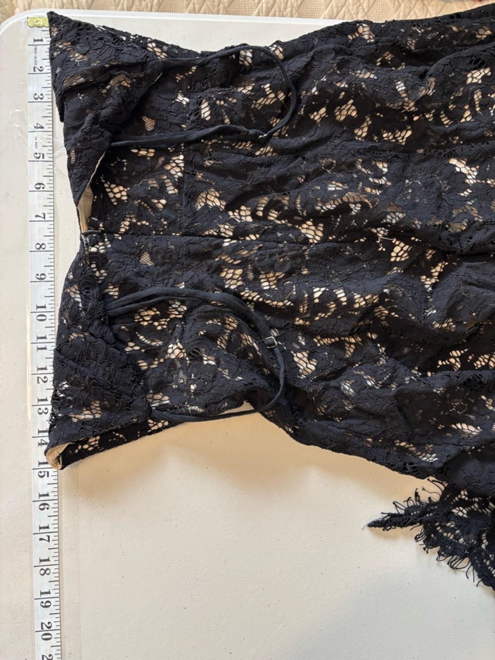 Lulus One Wish Black Lace Maxi Dress Size Small Asymetrical Feminine Romantic - Picture 7 of 8